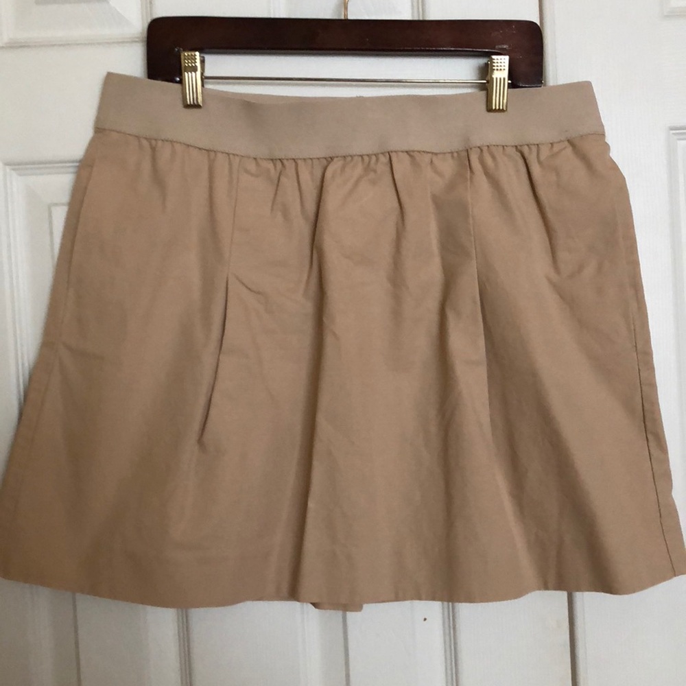 Khaki Elastic waistband J. Crew skirt